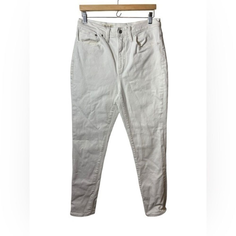 MADEWELL white jeans high rise slim boyjean 29
